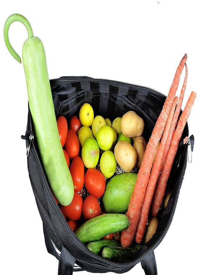 Luxansa حقائب تسوق متعددة الأغراض قابلة لإعادة الاستخدام من لوكسانسا، مصنوعة من القطن، حقيبة كتف، حقيبة خضراوات، حقيبة تسوق، حقيبة يد، حقيبة يد بمقبض، حقيبة جامعية للبنات، صديقة للبيئة بتصاميم أنيقة مطبوعة، قماش مقاوم للماء، بطانة داخلية من البوليستر، تصميم مزدوج الجوانب، مناسبة للسفر والشاطئ، للنساء - Image 3